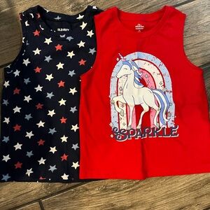 Two (2) Americana Toddler Girls Tops